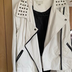 White leather jacket